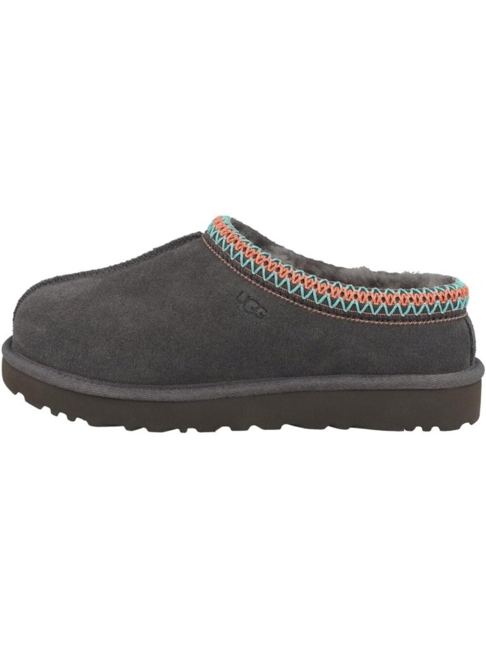 Ugg Women's Dark Grey Round Toe Imported Leather SOLID Tasman Ii Slippers